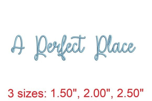 A Perfect Place Embroidery Font Review