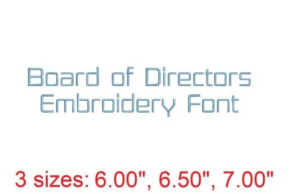 Board of Directors Embroidery Font Review