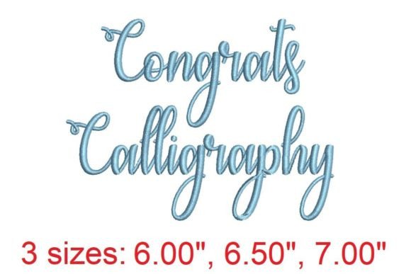 Congrats Calligraphy Embroidery Font Review