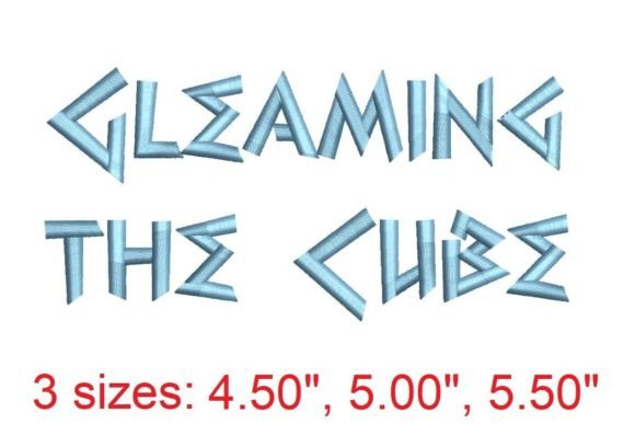 Gleaming the Cube Embroidery Font Review