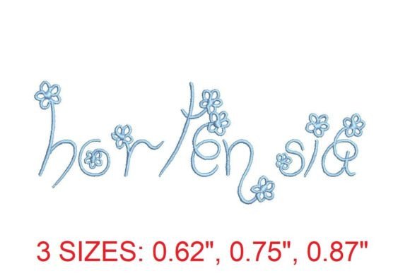 Hortensia Embroidery Font Review for Boutique Apparel