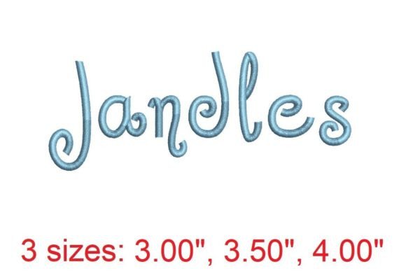 Jandles Embroidery Font: Elegant Lettering for Gifts