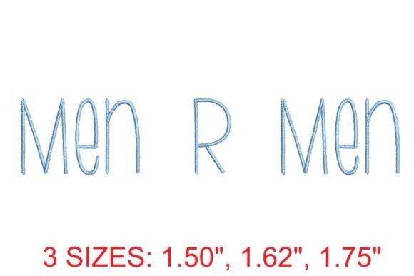 Men R Men Medium Embroidery Font Review