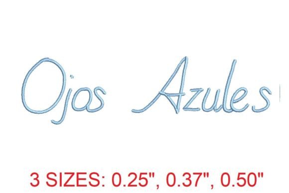 Ojos Azules Medium Embroidery Font Review