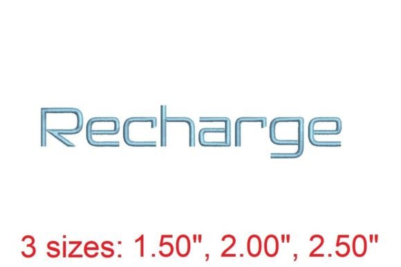 Recharge Embroidery Font Review for Boutique Apparel