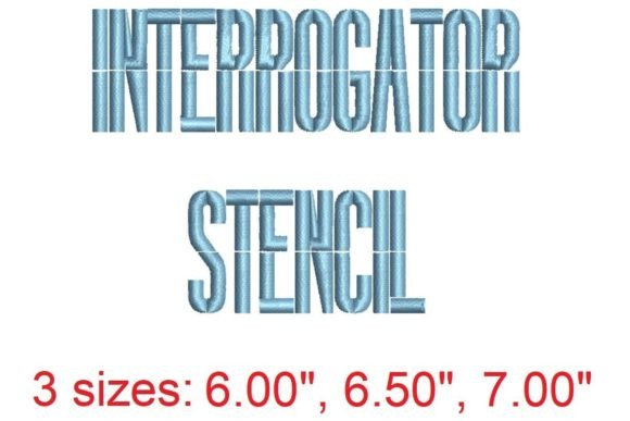 Review: Interrogator Stencil Embroidery Font for Gifts