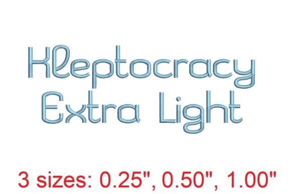 Review: Kleptocracy EX LT Embroidery Font for Pros