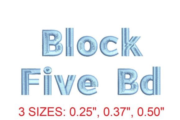 Reviewing Block Five Bold Embroidery Font