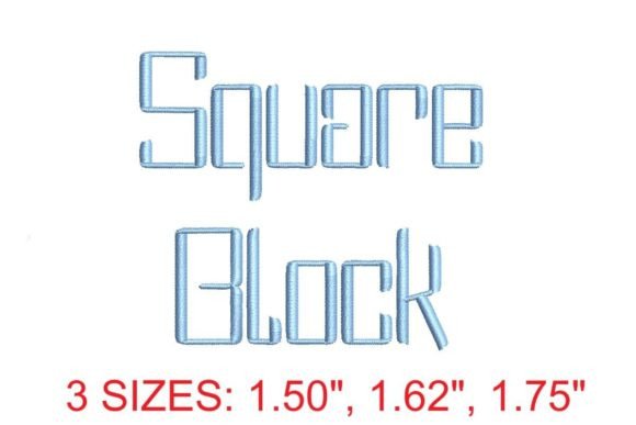 Square Block Embroidery Font Review